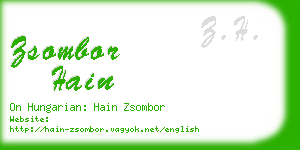 zsombor hain business card